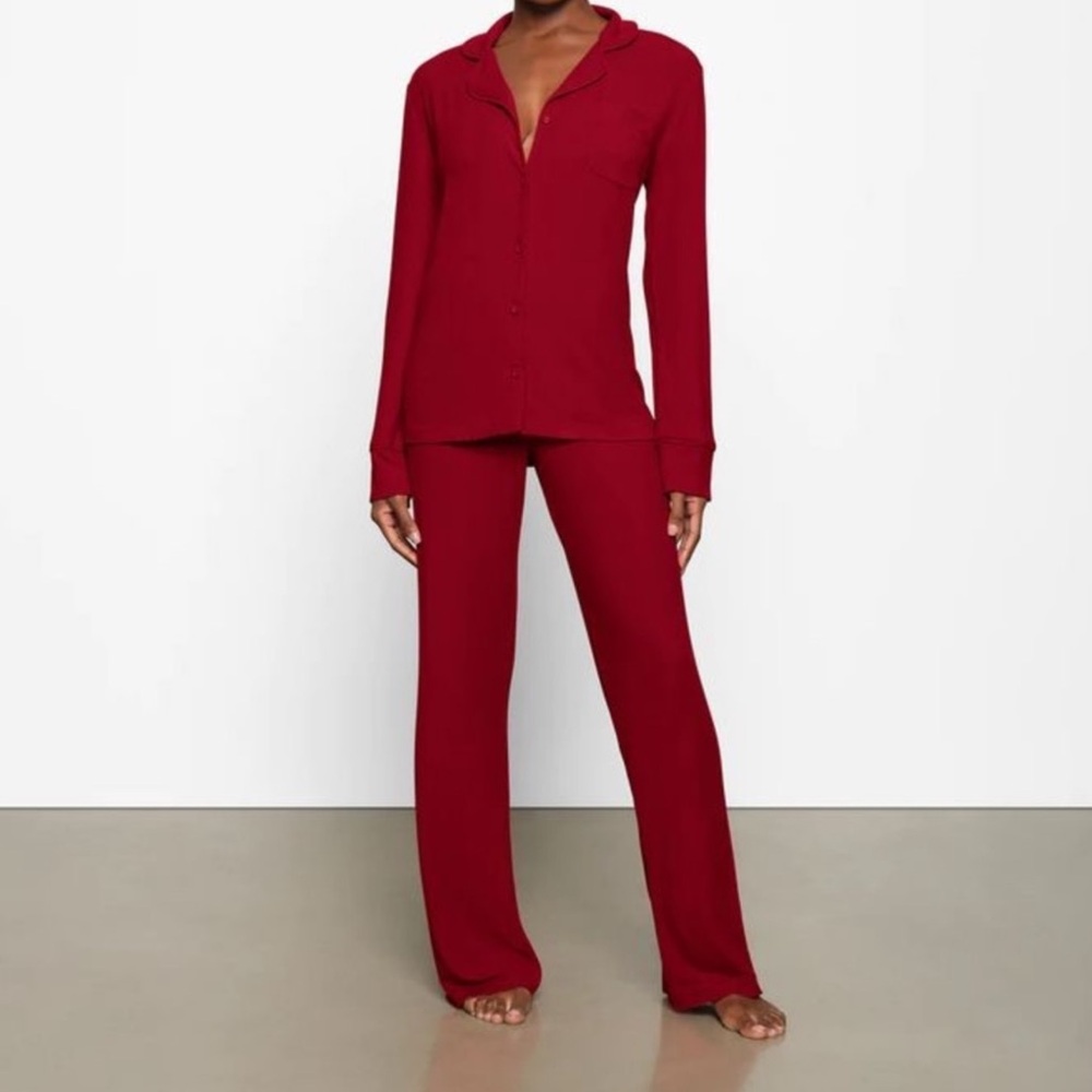 SKIMS Soft Lounge Sleep Set | Red | Size S